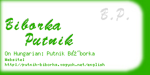 biborka putnik business card